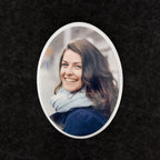 Memorial Ceramic Photo Plaque, 30 x 40 cm – Oval Porcelain for Headstones
