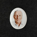 Memorial Ceramic Photo Plaque, 5 x 6 cm – Oval Porcelain for Headstones