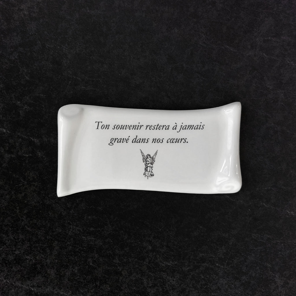 Targa fotografica commemorativa in ceramica, 6 x 12 cm – Porcellana di papiro per lapidi