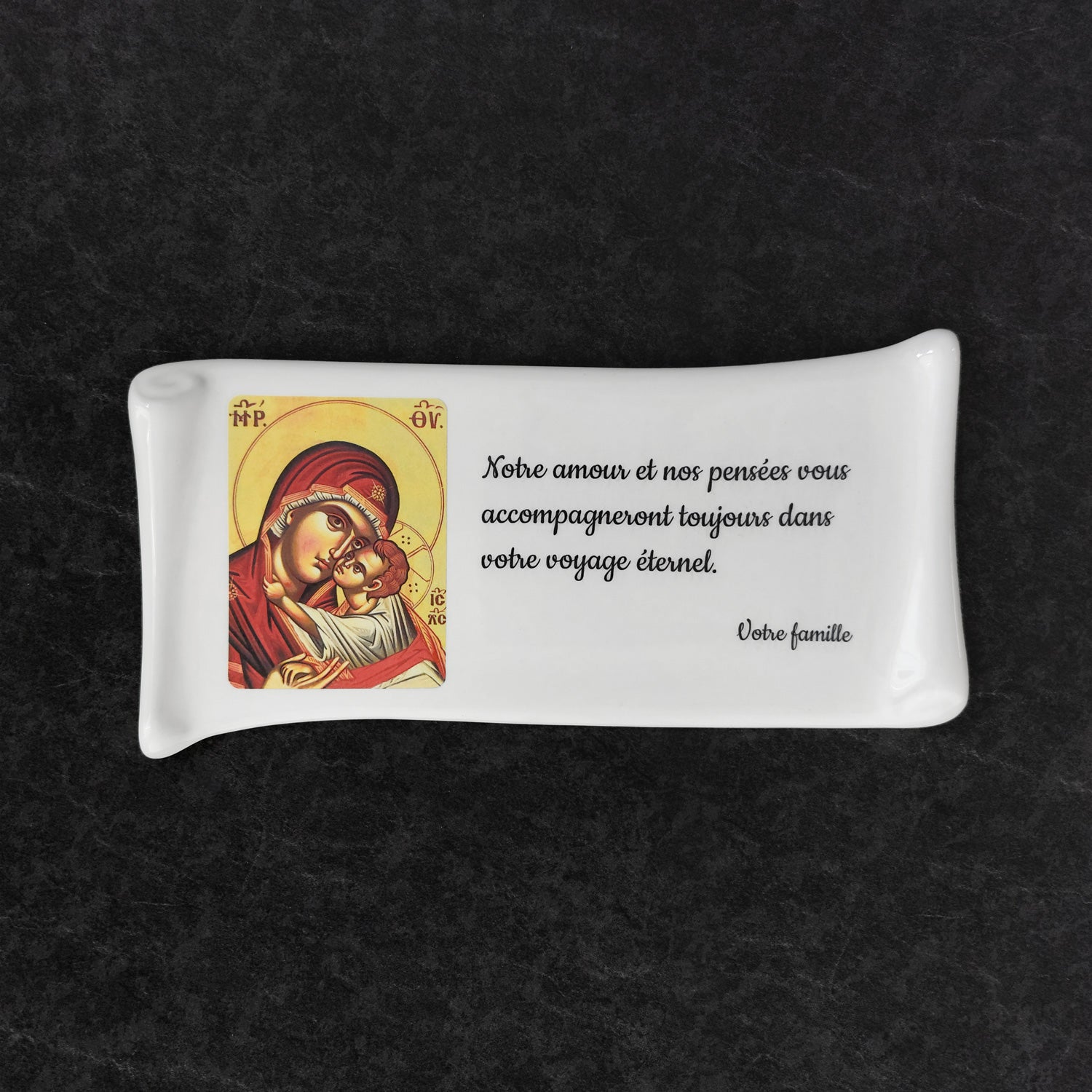 Targa commemorativa in ceramica, 9 x 19 cm – Porcellana di papiro per lapidi