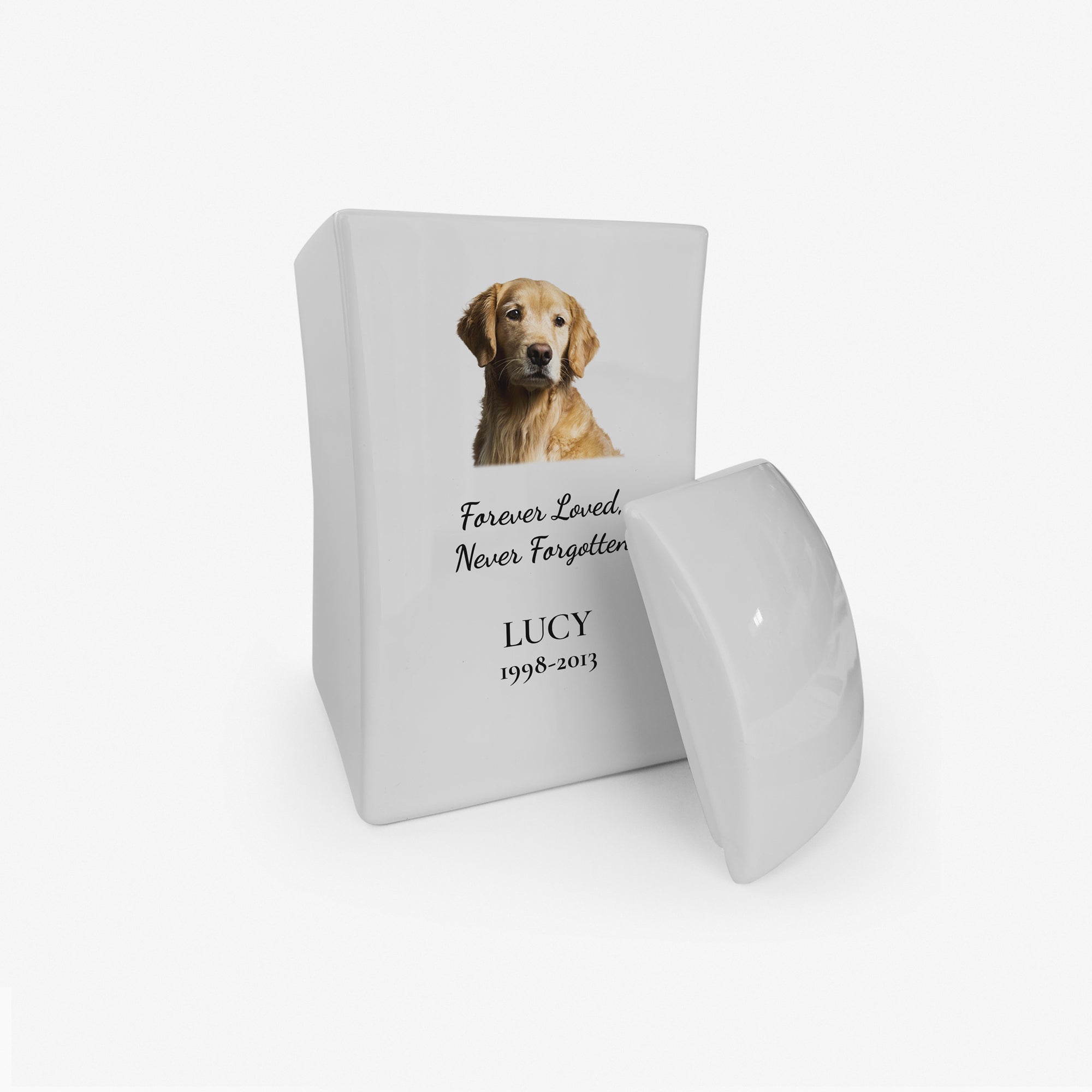 Porcelain Dog Cremation Urn - 1L