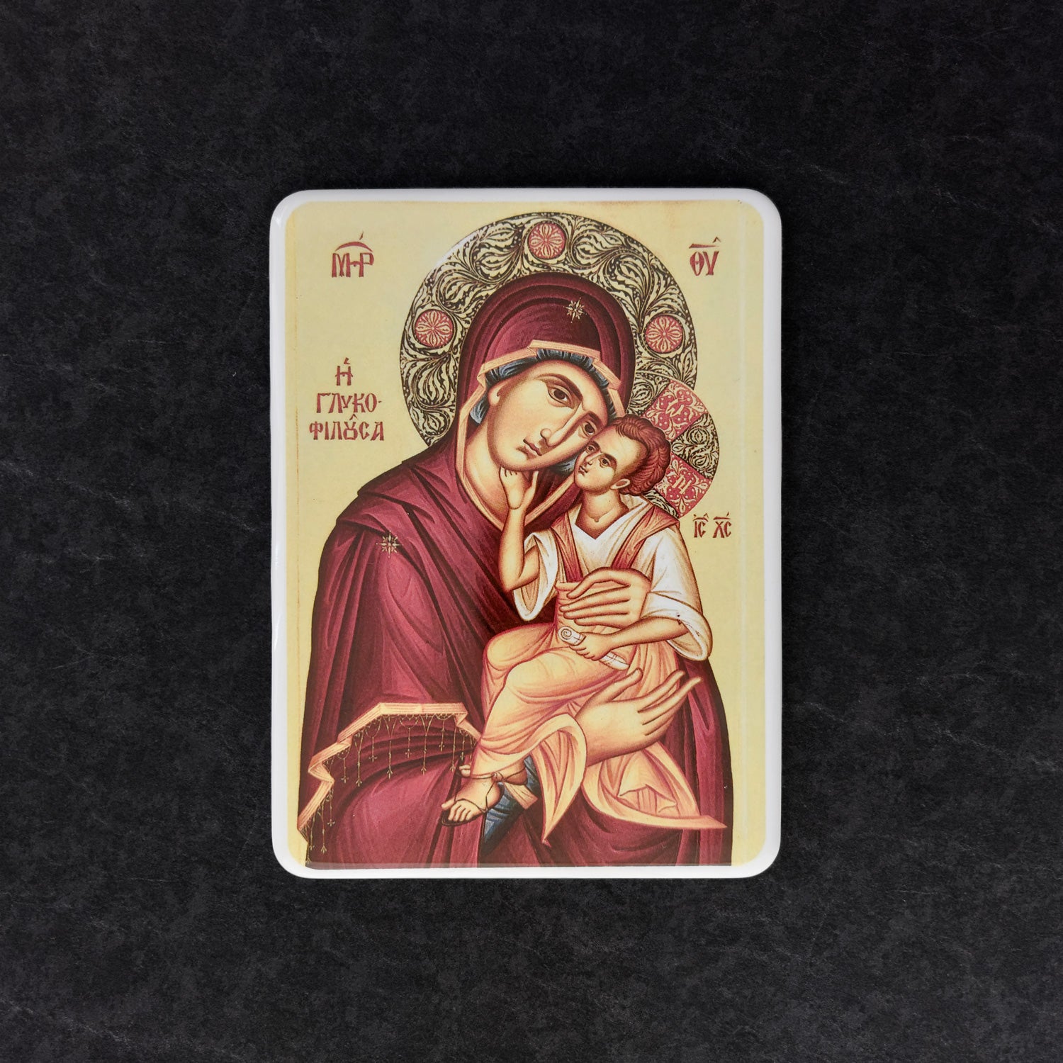 Memorial Ceramic Photo Plaque, 11 x 15 cm – Rectangular Porcelain for Headstones