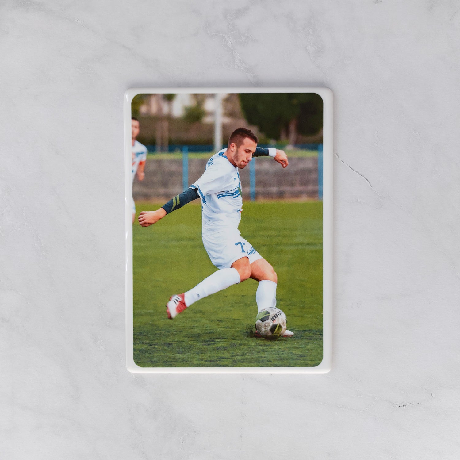 Memorial Ceramic Photo Plaque, 13 x 18 cm – Rectangular Porcelain for Headstones