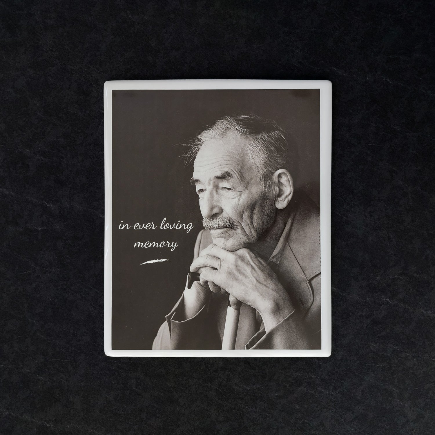 Targa commemorativa in ceramica, 24 x 30 cm – Porcellana Rettangolare per Lapidi