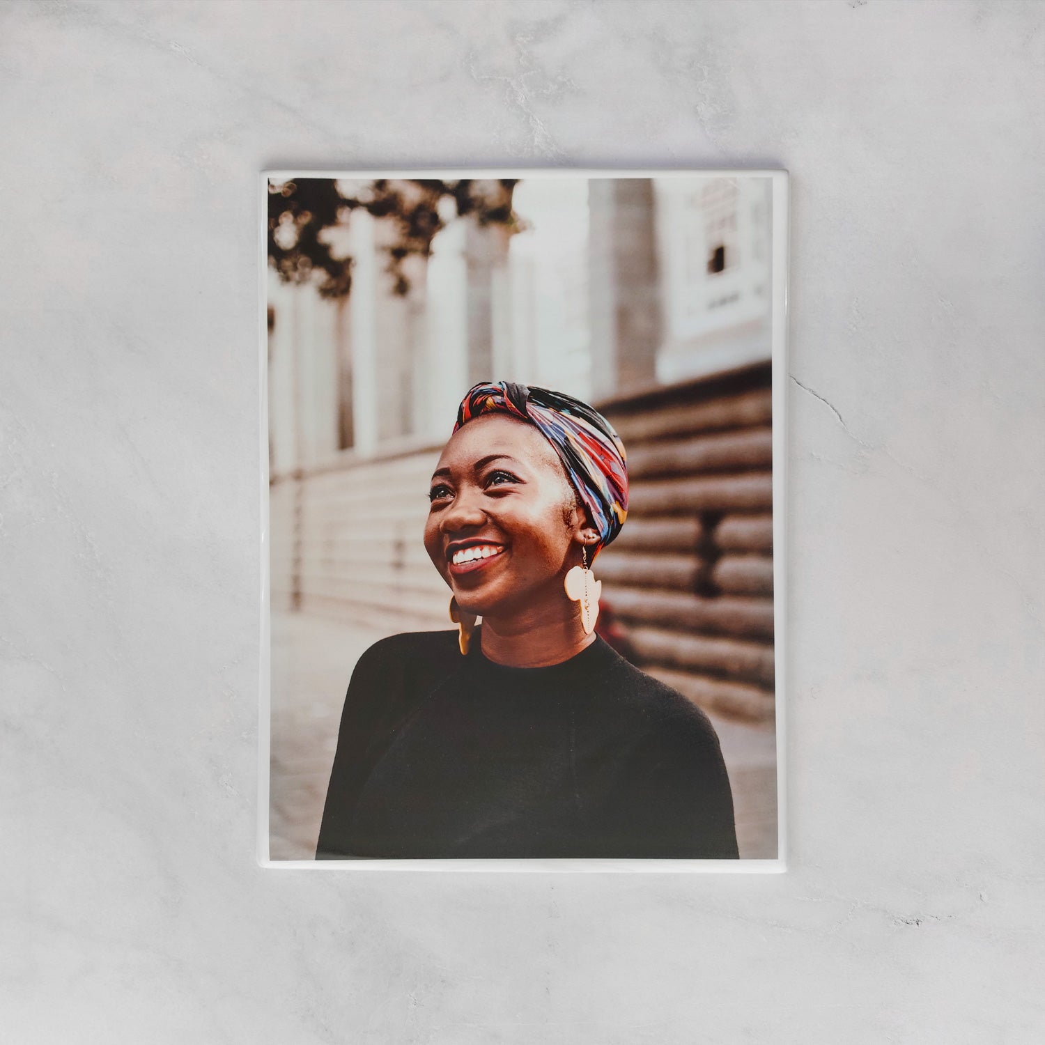 Placa Cerámica Memorial con Foto, 30 x 40 cm – Porcelana Rectangular para Lápidas Imagen principal del producto