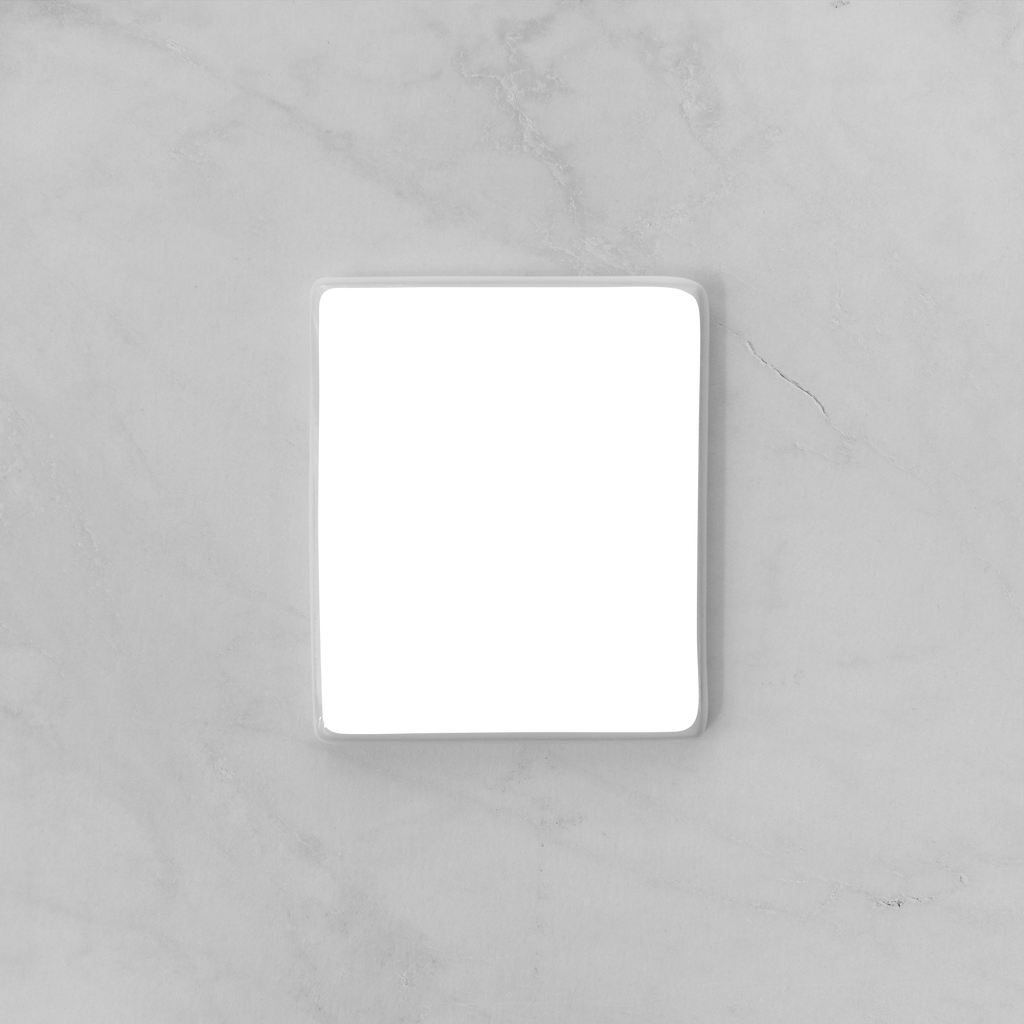 Memorial Ceramic Photo Plaque, 5 x 6 cm – Rectangular Porcelain for Headstones