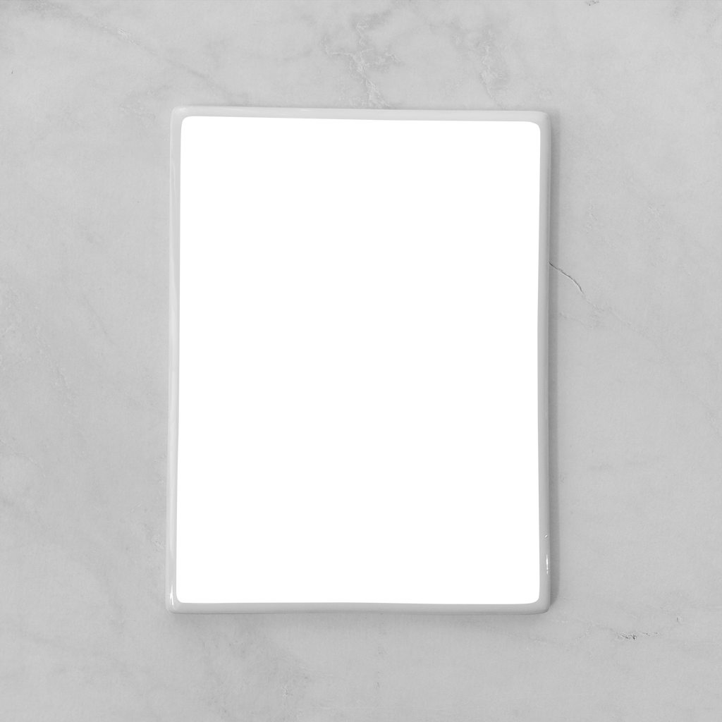 Memorial Ceramic Photo Plaque, 9 x 12 cm – Rectangular Porcelain for Headstones