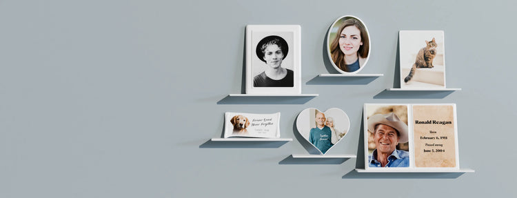 ceramic plaques on wall stands 